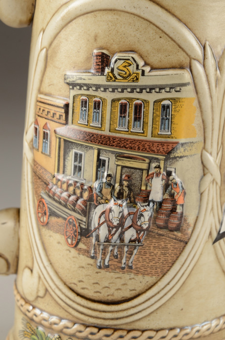 Six Stroh's Brewery Collector Steins