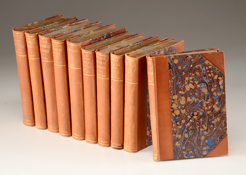 Antique D. Appleton and Company Leather Bound Books