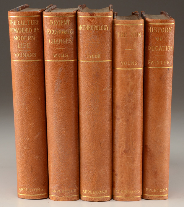 Antique D. Appleton and Company Leather Bound Books