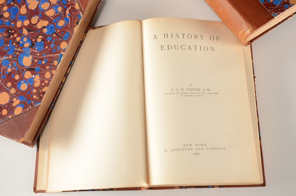 Antique D. Appleton and Company Leather Bound Books