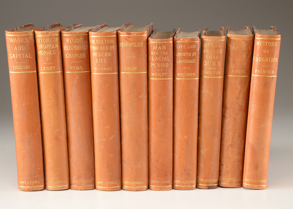 Antique D. Appleton and Company Leather Bound Books