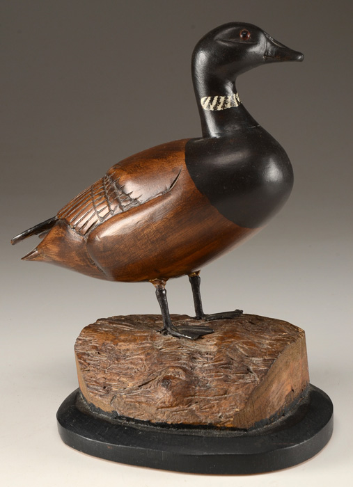 Marjorie Jebavy Wooden Brant Goose Sculpture