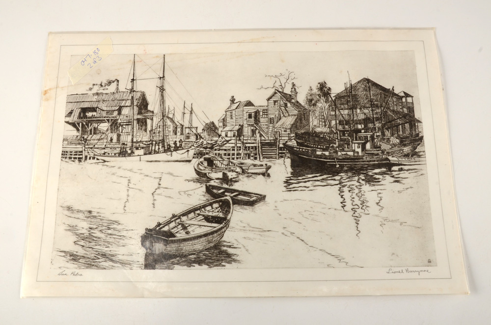 Grouping of Three Placemats By Lionel Barrymore