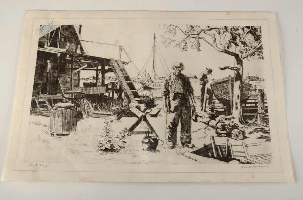 Grouping of Three Placemats By Lionel Barrymore