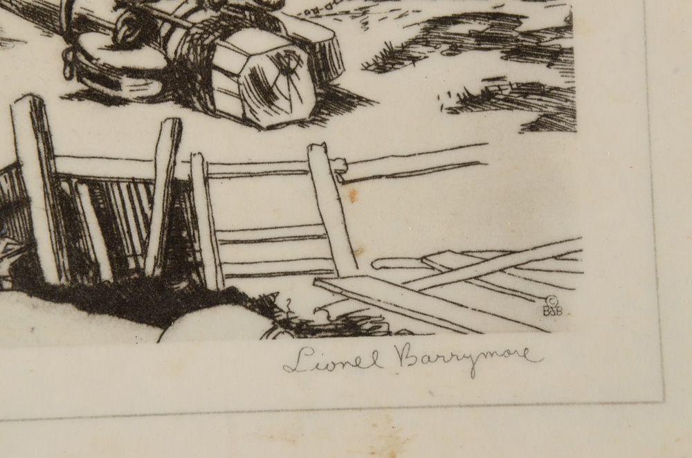 Grouping of Three Placemats By Lionel Barrymore