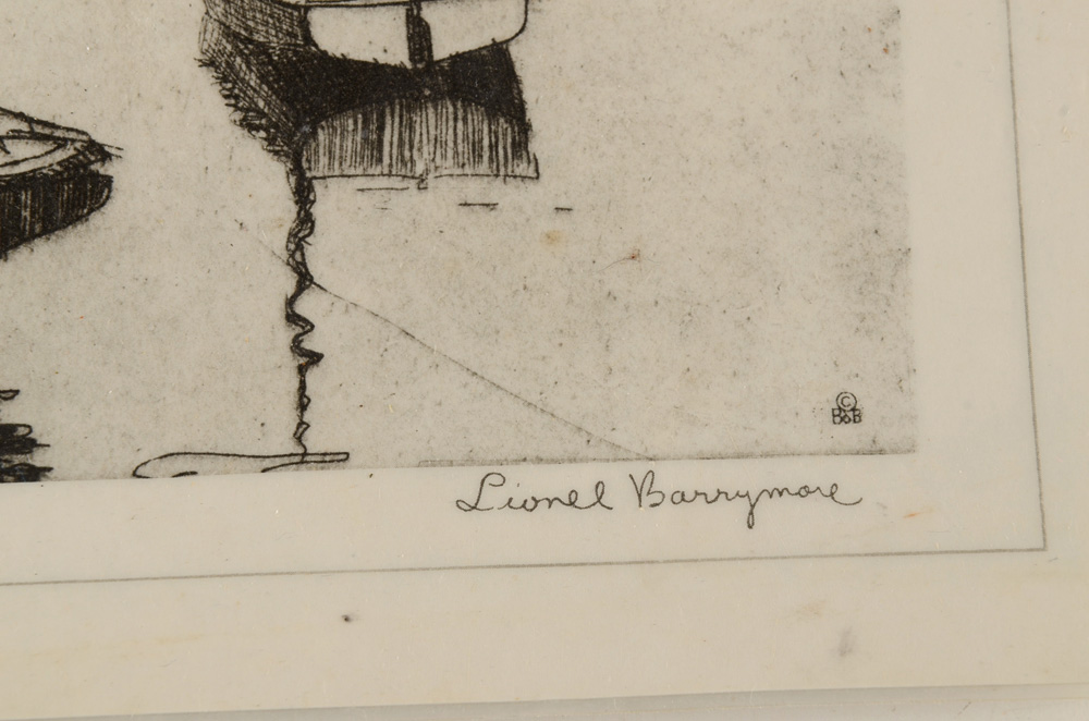 Grouping of Three Placemats By Lionel Barrymore