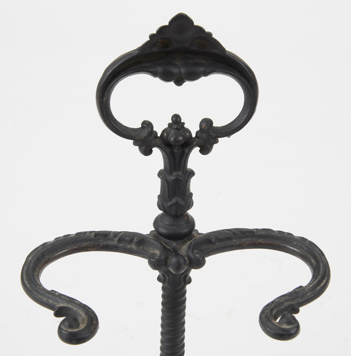 Antique Cast Fireplace Stand with Steel Tools