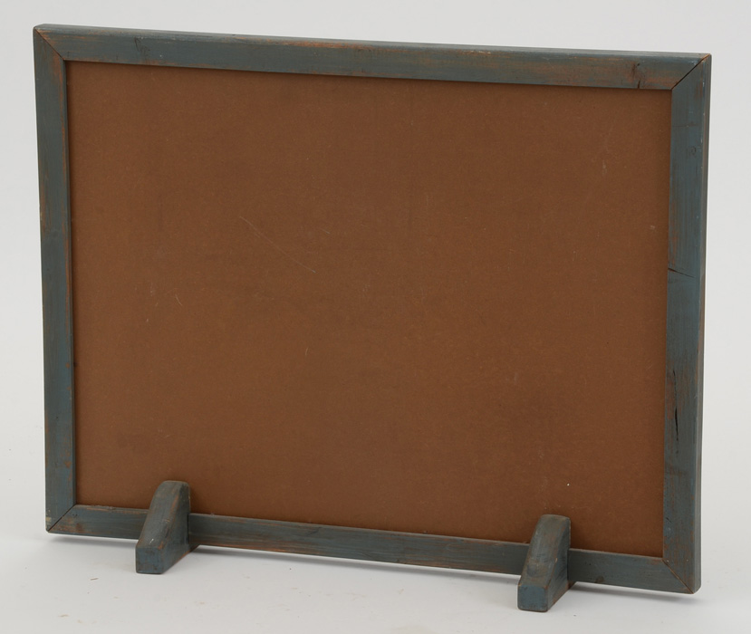 Framed Signed American Folk Art Painting Fireplace Screen