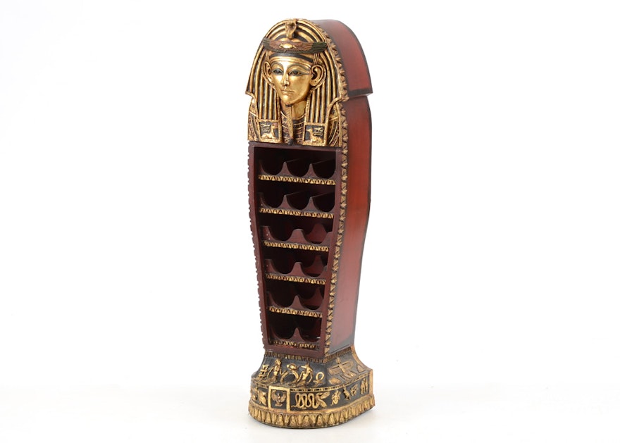 A Wine Rack in Shape of an Egyptian Sarcophagus