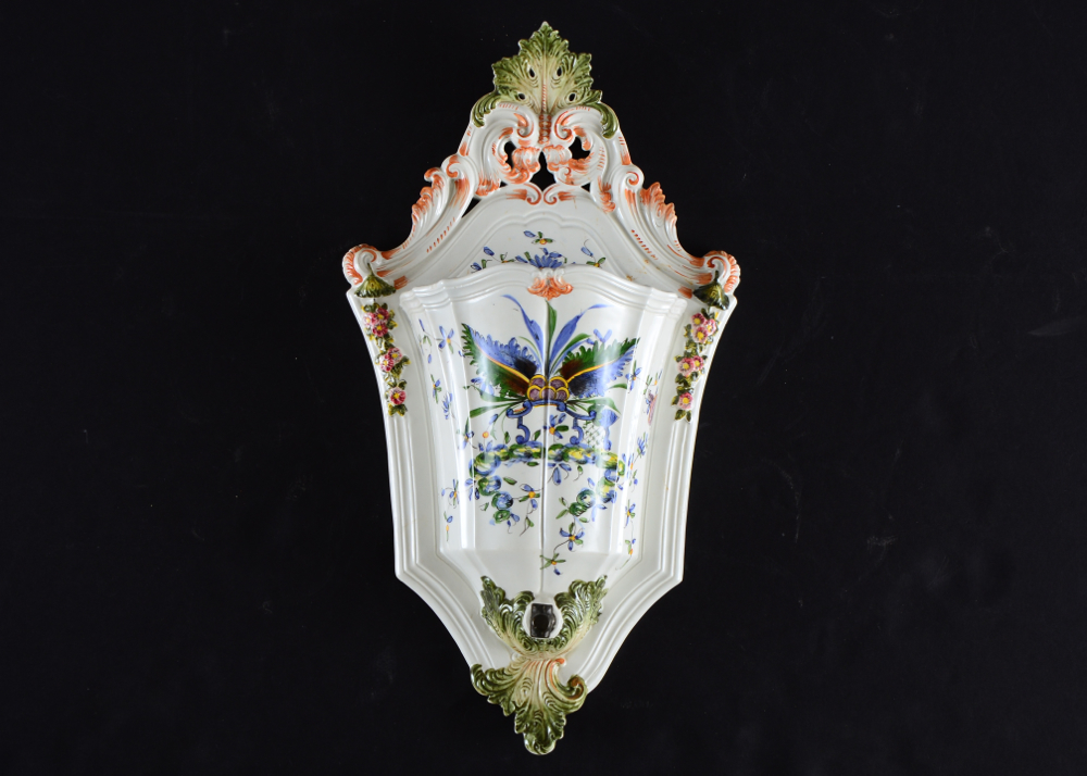 Italian Hand-Painted Wall Pocket Water Spigot