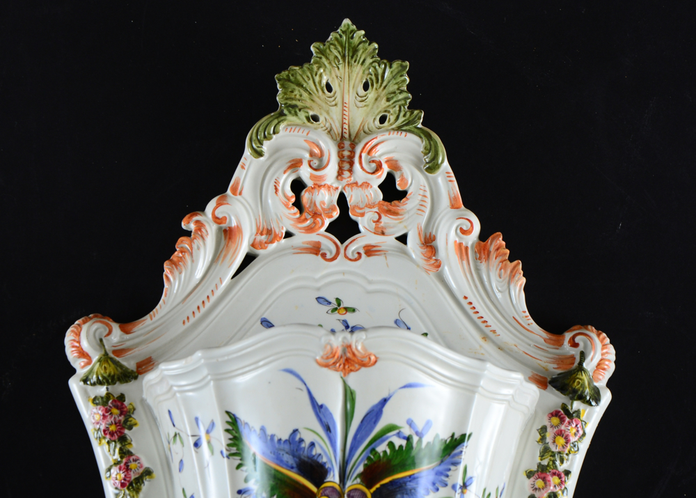 Italian Hand-Painted Wall Pocket Water Spigot