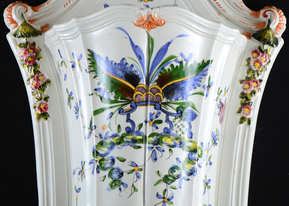 Italian Hand-Painted Wall Pocket Water Spigot