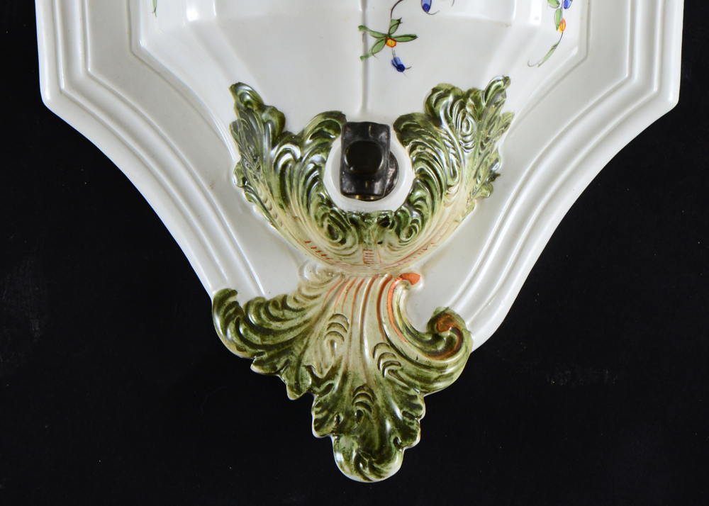Italian Hand-Painted Wall Pocket Water Spigot