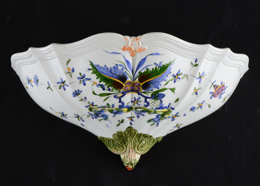 Italian Hand-Painted Wall Pocket Water Spigot