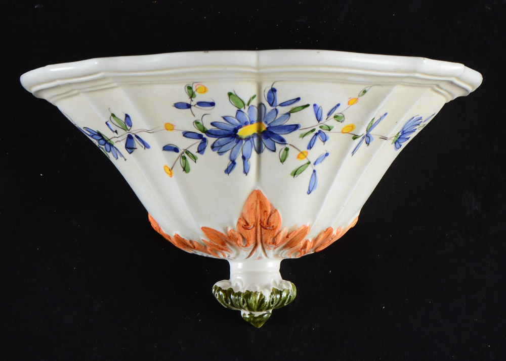 Italian Hand-Painted Wall Pocket Water Spigot