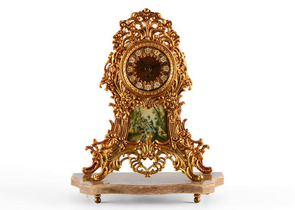 French Rococo Style Mantel Clock