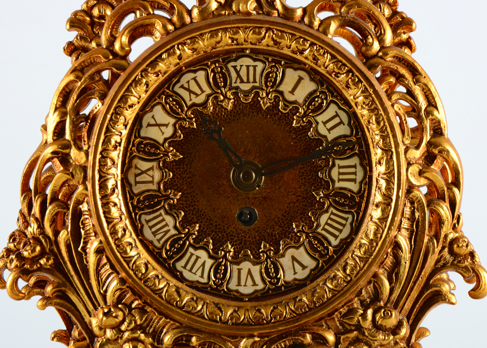 French Rococo Style Mantel Clock