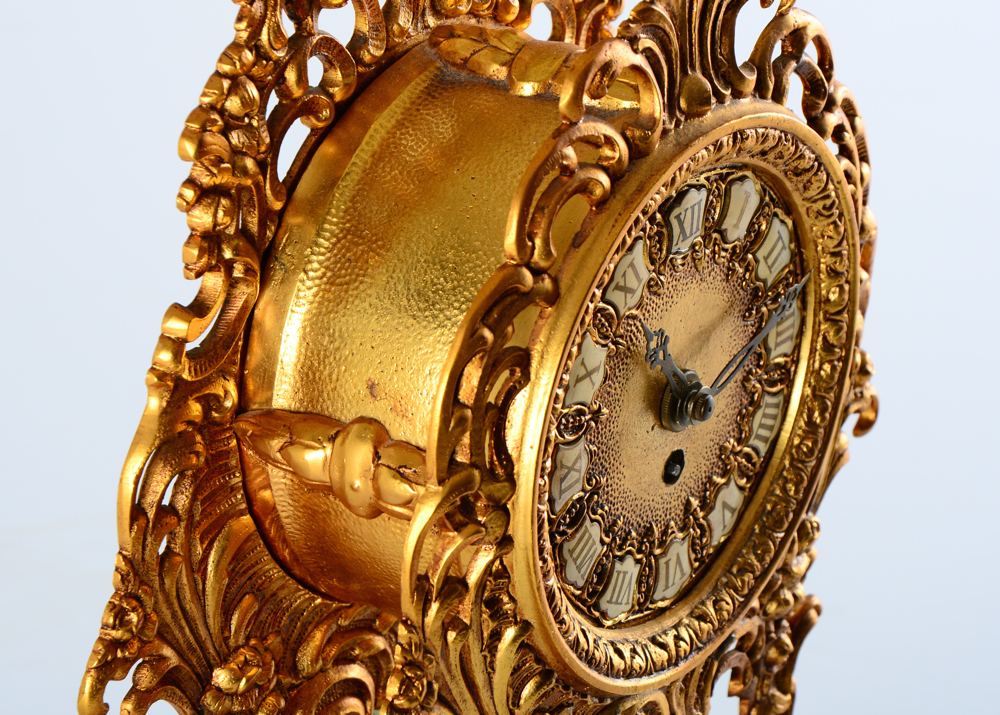 French Rococo Style Mantel Clock