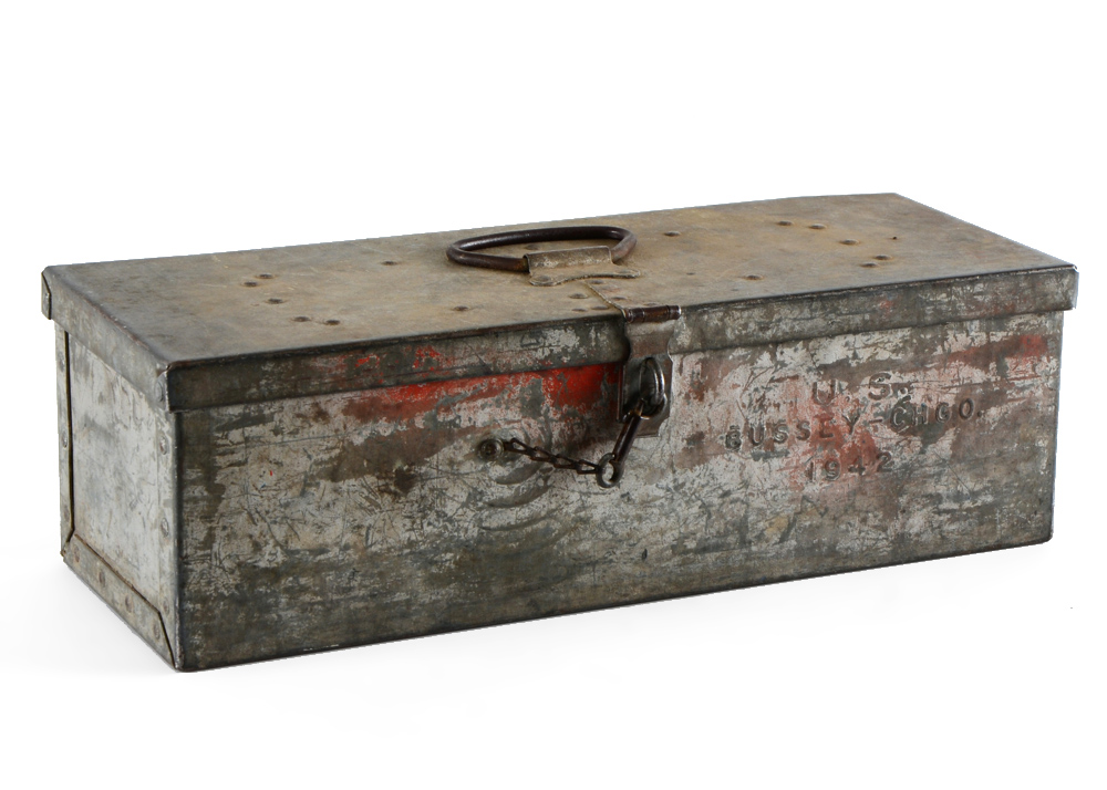 WWII Bussey Galvanized Metal Military Tool Chest
