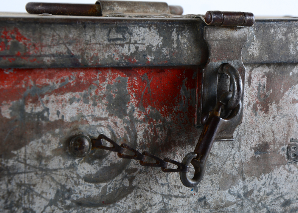 WWII Bussey Galvanized Metal Military Tool Chest