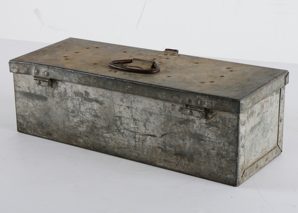 WWII Bussey Galvanized Metal Military Tool Chest