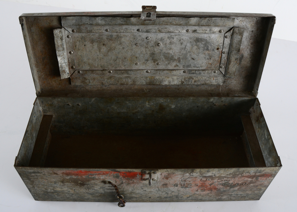WWII Bussey Galvanized Metal Military Tool Chest