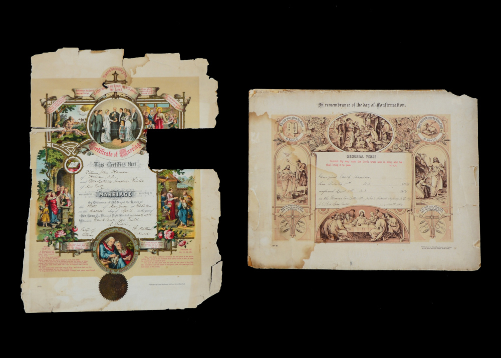 Pair of Antique Certificates