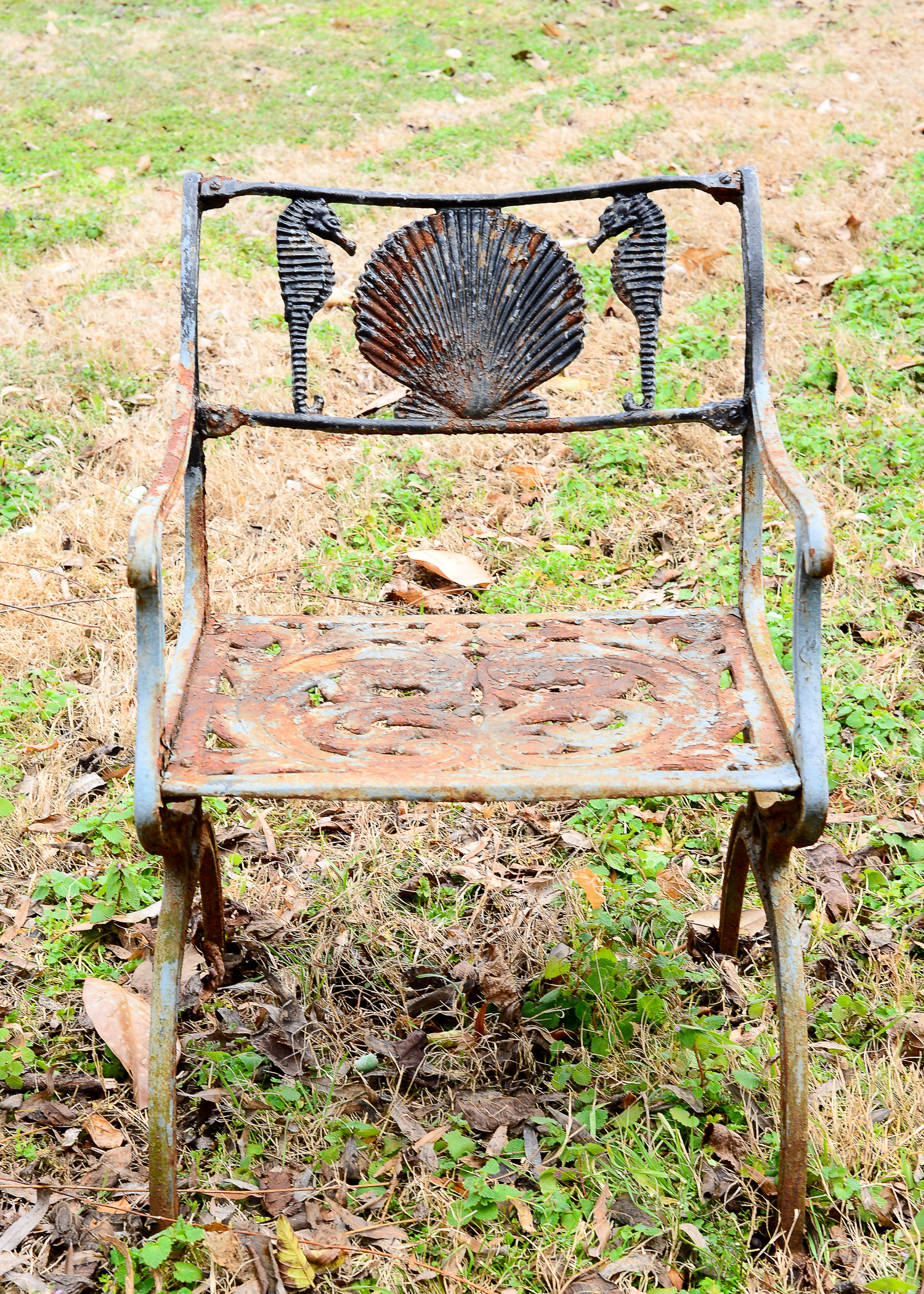 1940s Hollywood Regency Cast Aluminum Patio Chairs by Molla