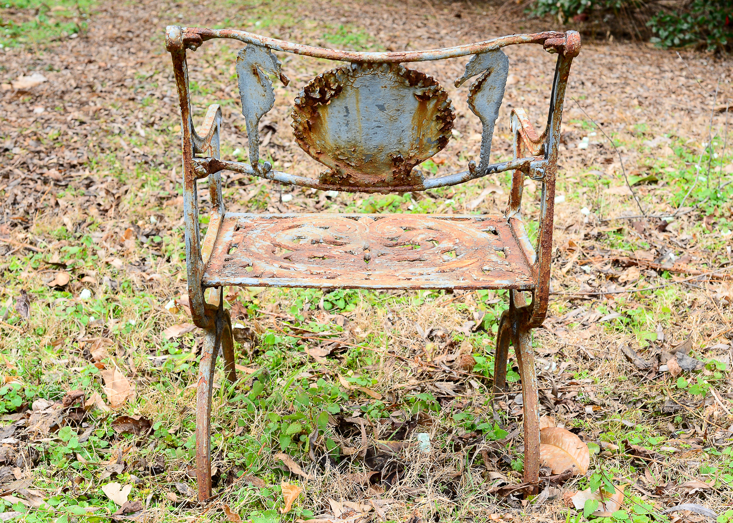 1940s Hollywood Regency Cast Aluminum Patio Chairs by Molla
