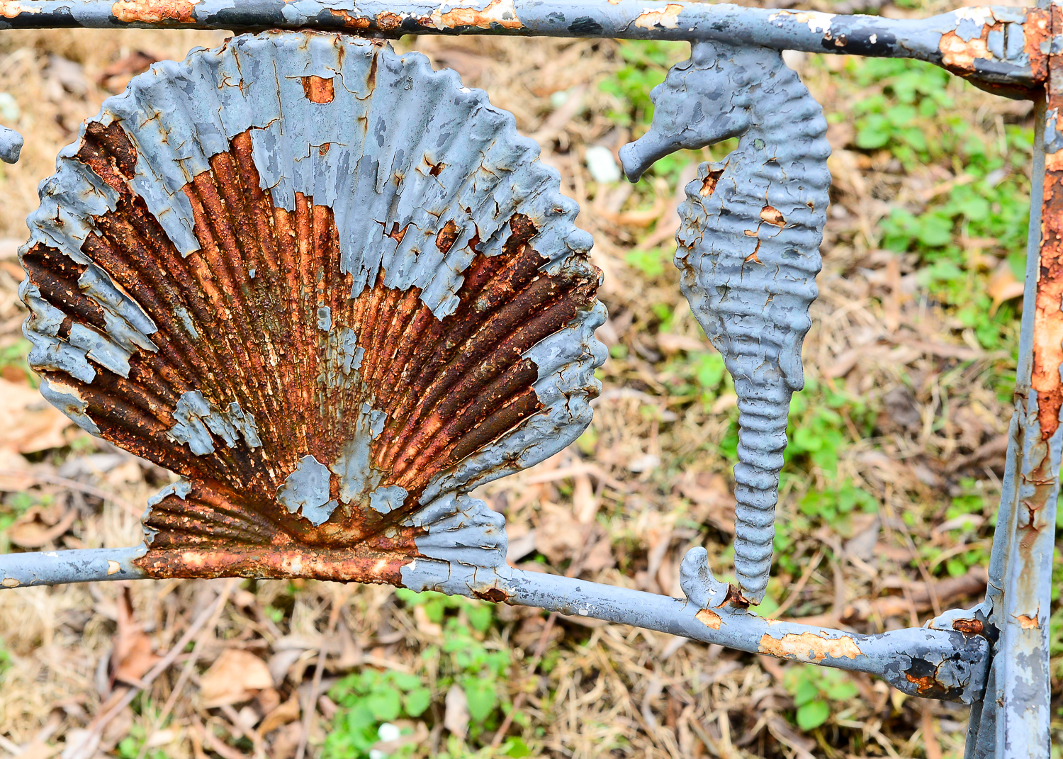 1940s Hollywood Regency Cast Aluminum Patio Chairs by Molla