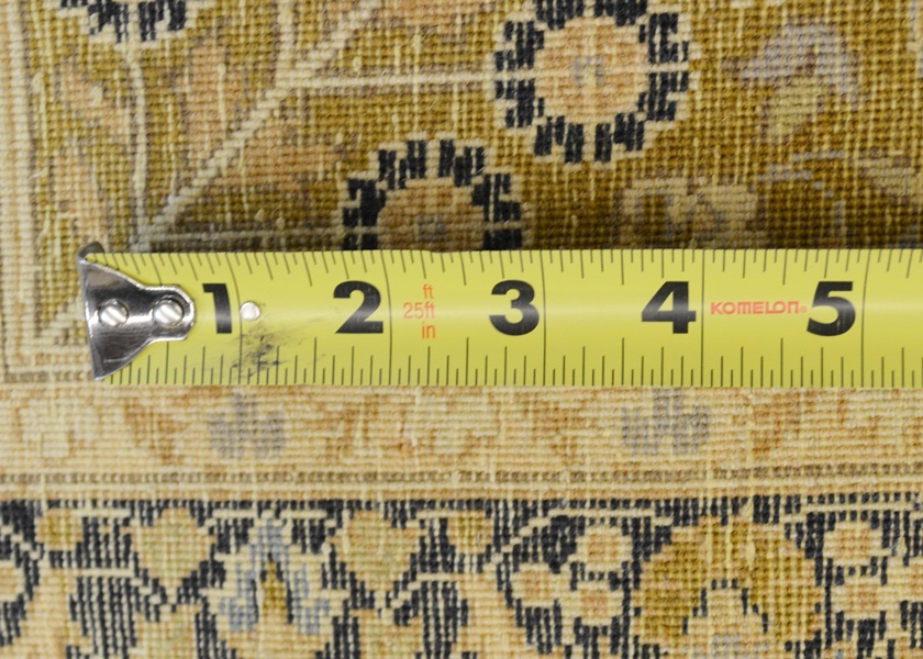 Jerry Aziz Perisan Hand-Knotted Dark Khaki Wool Area Rug