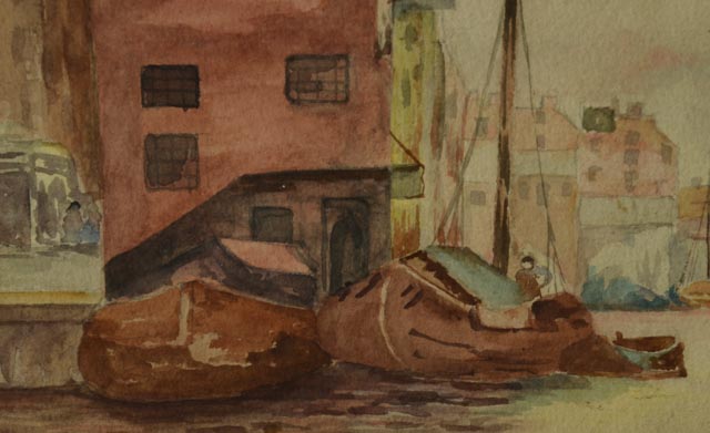 B. Brunelle Watercolor Painting of Harbor