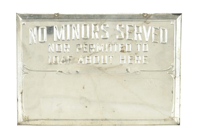 Antique Metal Bar Sign