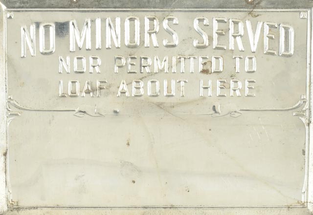 Antique Metal Bar Sign