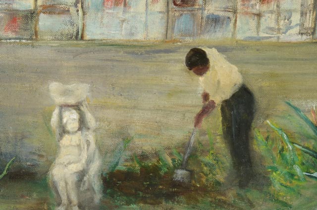 Dora McCollister Oil on Board "Royal Palm Gardens"