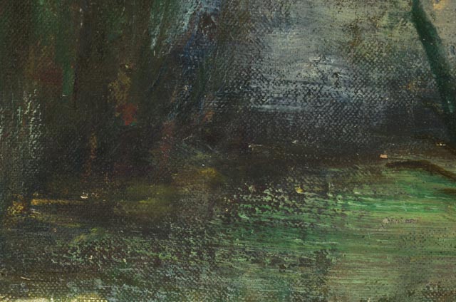 Dora McCollister Oil on Board "Royal Palm Gardens"