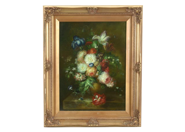 Oil on Board Dutch-Style Floral Still Life