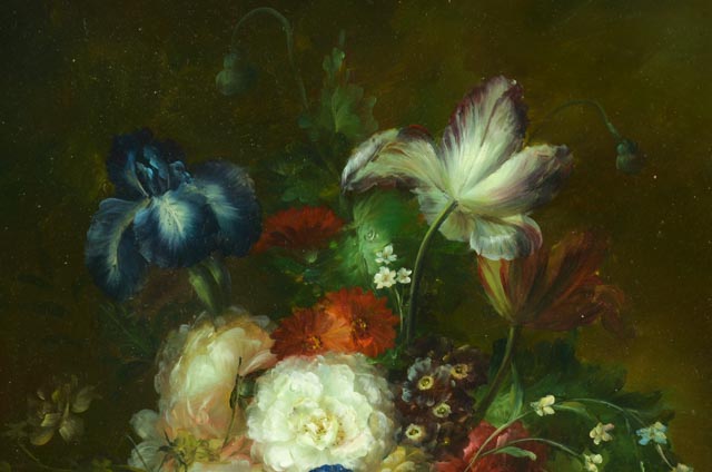 Oil on Board Dutch-Style Floral Still Life