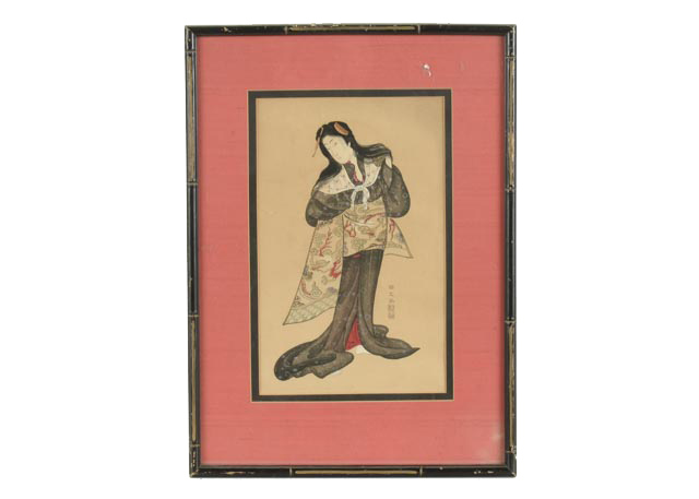 Antique Restrike of Utagawa Kunihisa Ukiyo-e Woodblock