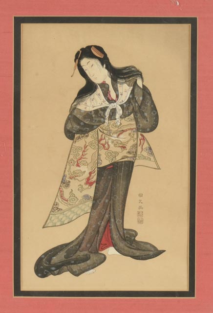 Antique Restrike of Utagawa Kunihisa Ukiyo-e Woodblock