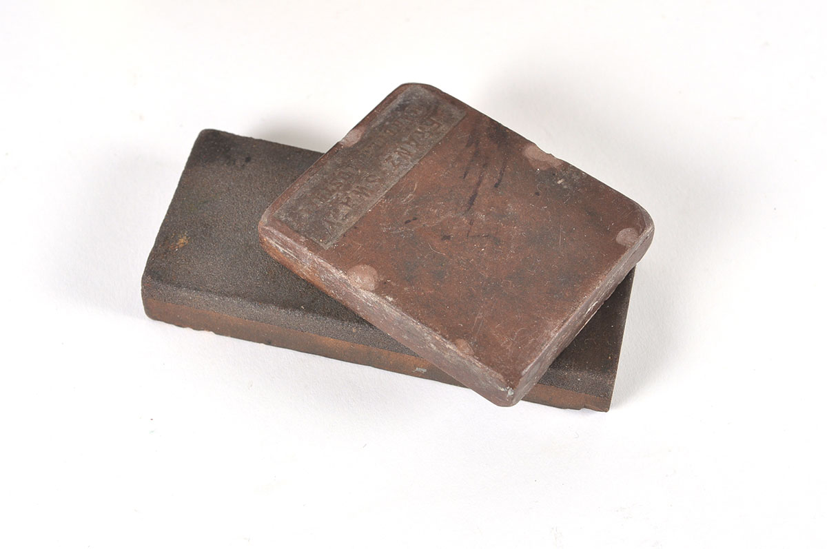 Painted Wood Shoe Shine Box and Small Items