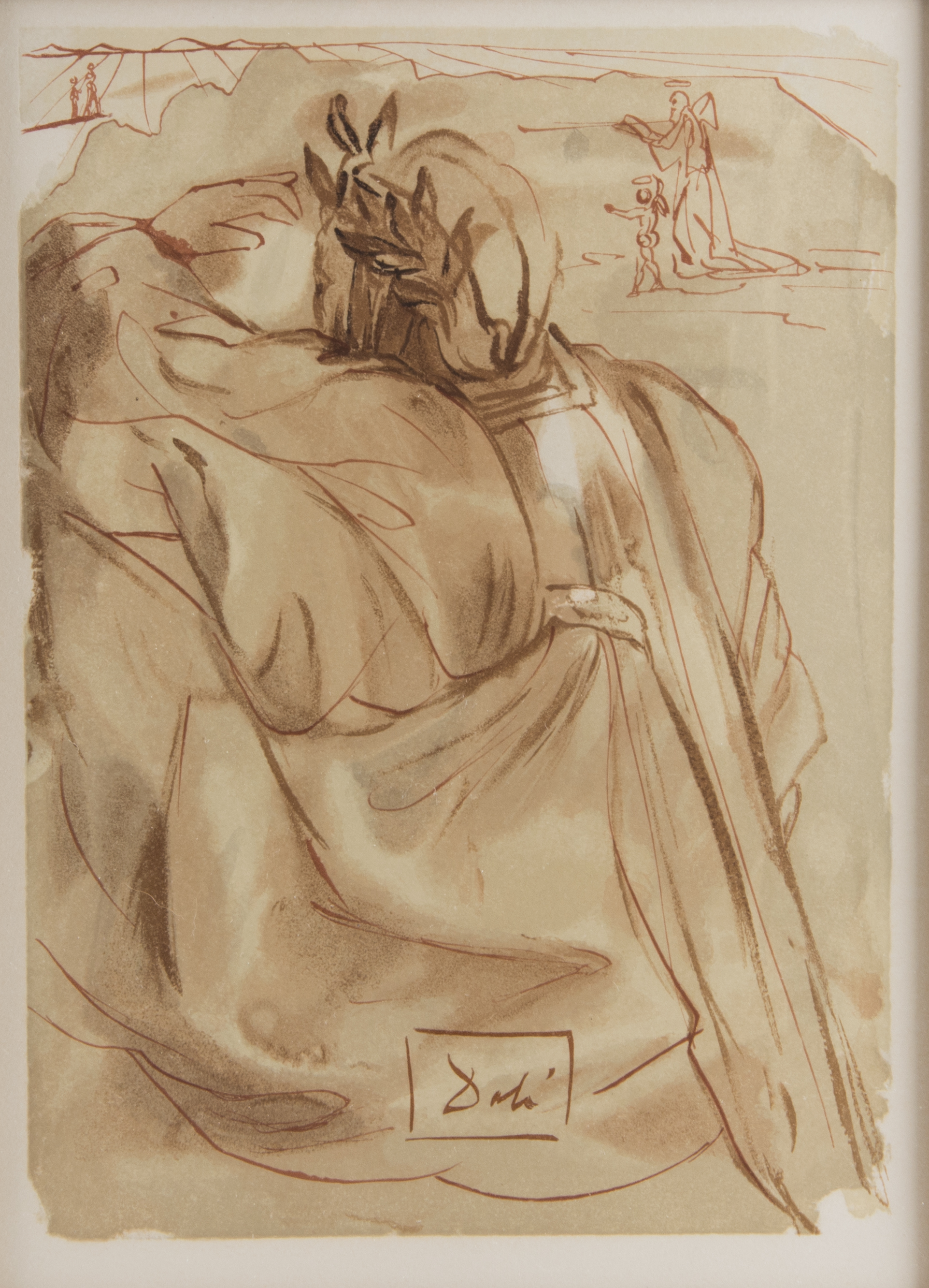 Salvador Dali Wood Engraving on Rives Paper