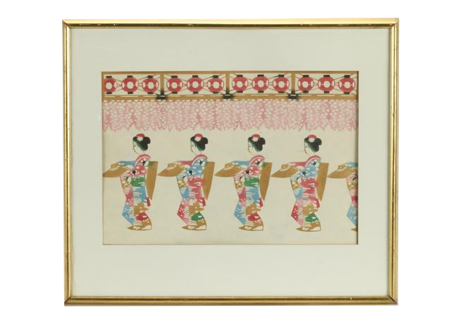 Ninjiro Inagaki "Miyako Odori" Woodblock Hand Print