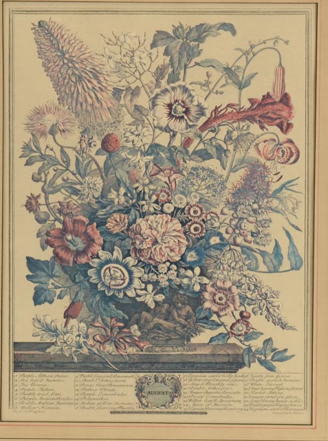 Pair of Robert Furber "12 Months of Flowers" Offset Lithographs