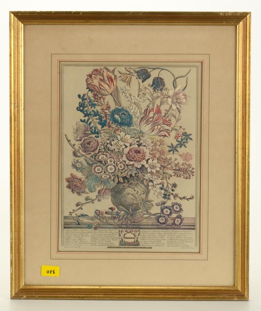 Pair of Robert Furber "12 Months of Flowers" Offset Lithographs
