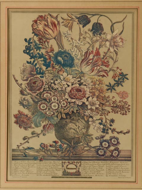 Pair of Robert Furber "12 Months of Flowers" Offset Lithographs