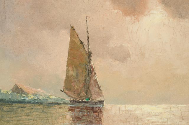 Franz Ambrasath Original Oil on Canvas Seascape