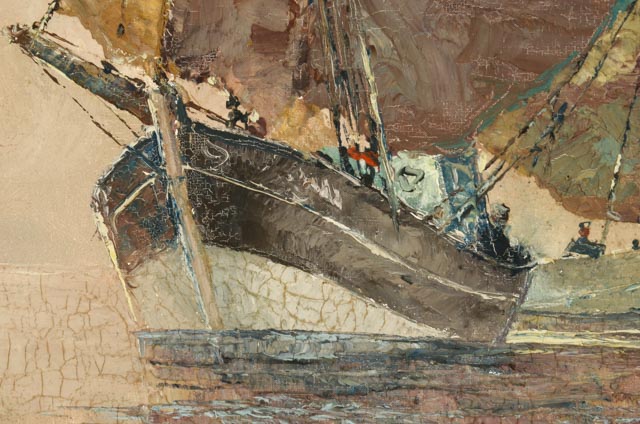 Franz Ambrasath Original Oil on Canvas Seascape