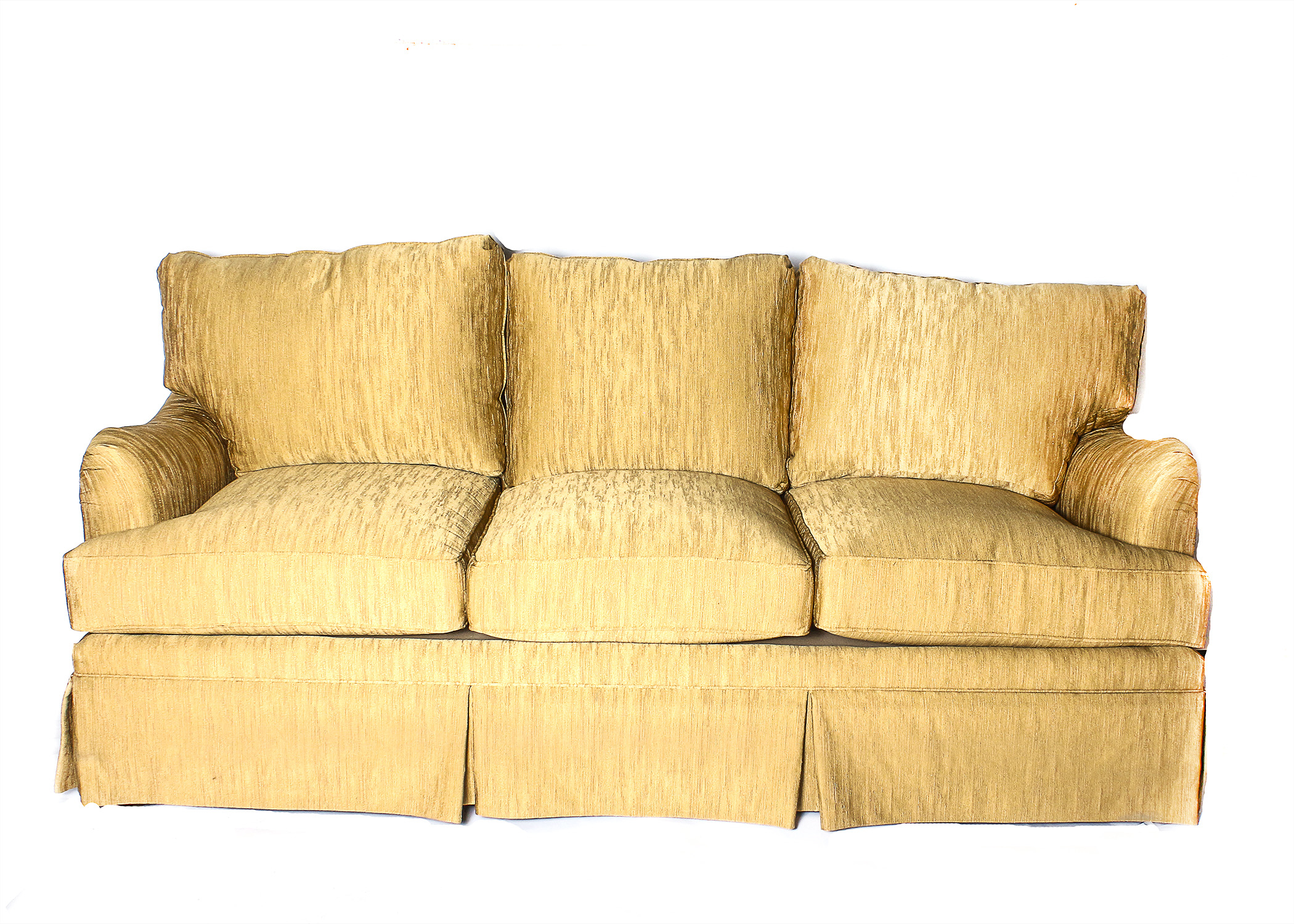 Henredon Gold Colored Sofa from Fireside Collection