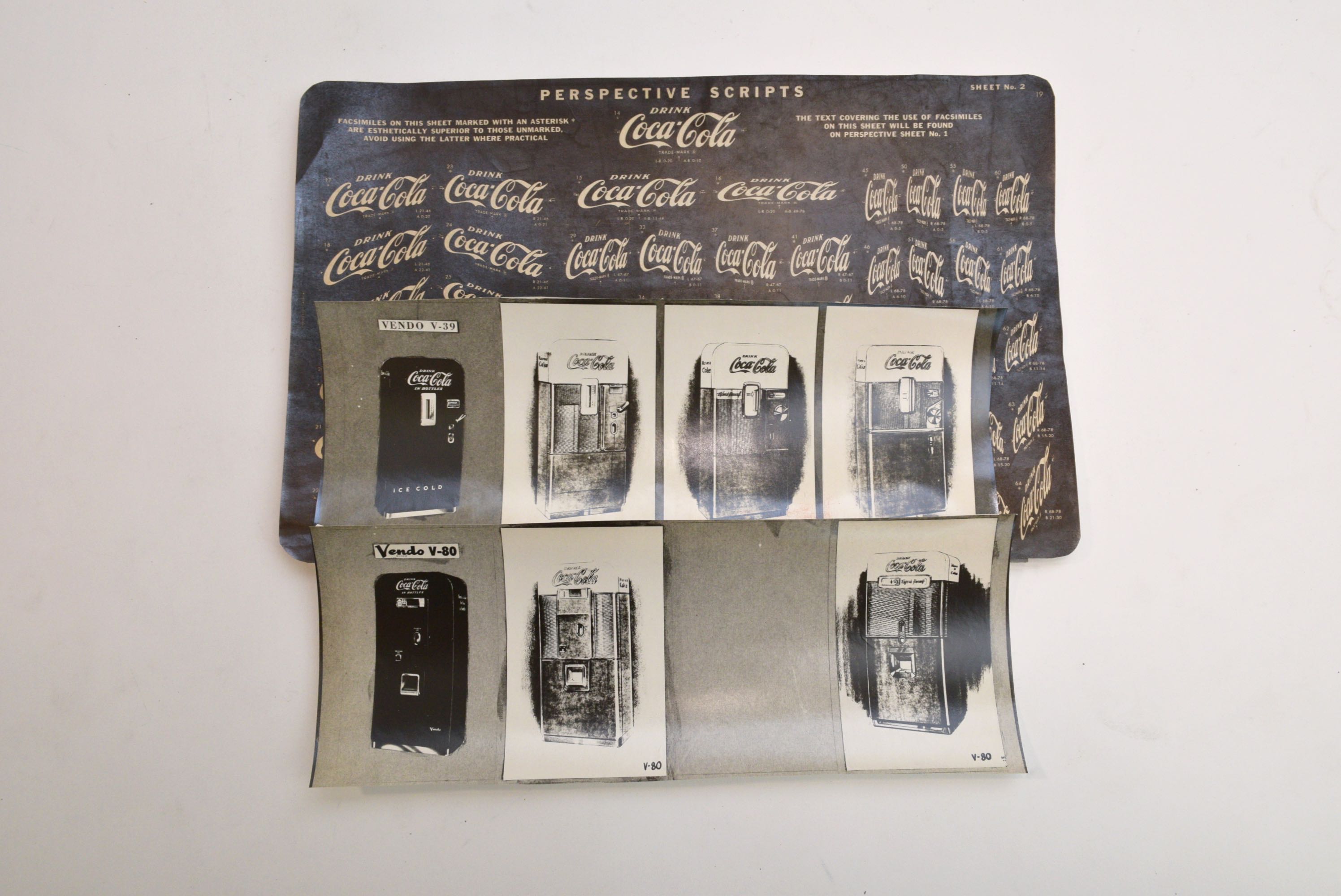 Coca-Cola Art Collection with Original Ribbon Sketches